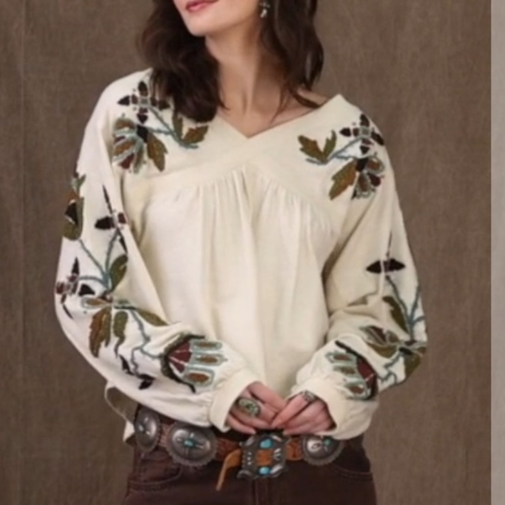 Double D Ranch heavily embroidered beaded Rimfire Top NWT - Picture 6 of 16